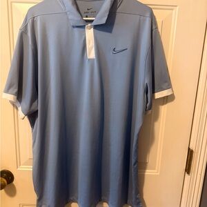 Nike Men's Sky Blue Polo with White Accents